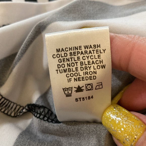 Peck & Peck woman’s black & White striped tunic top long sleeve size XL - Picture 10 of 16